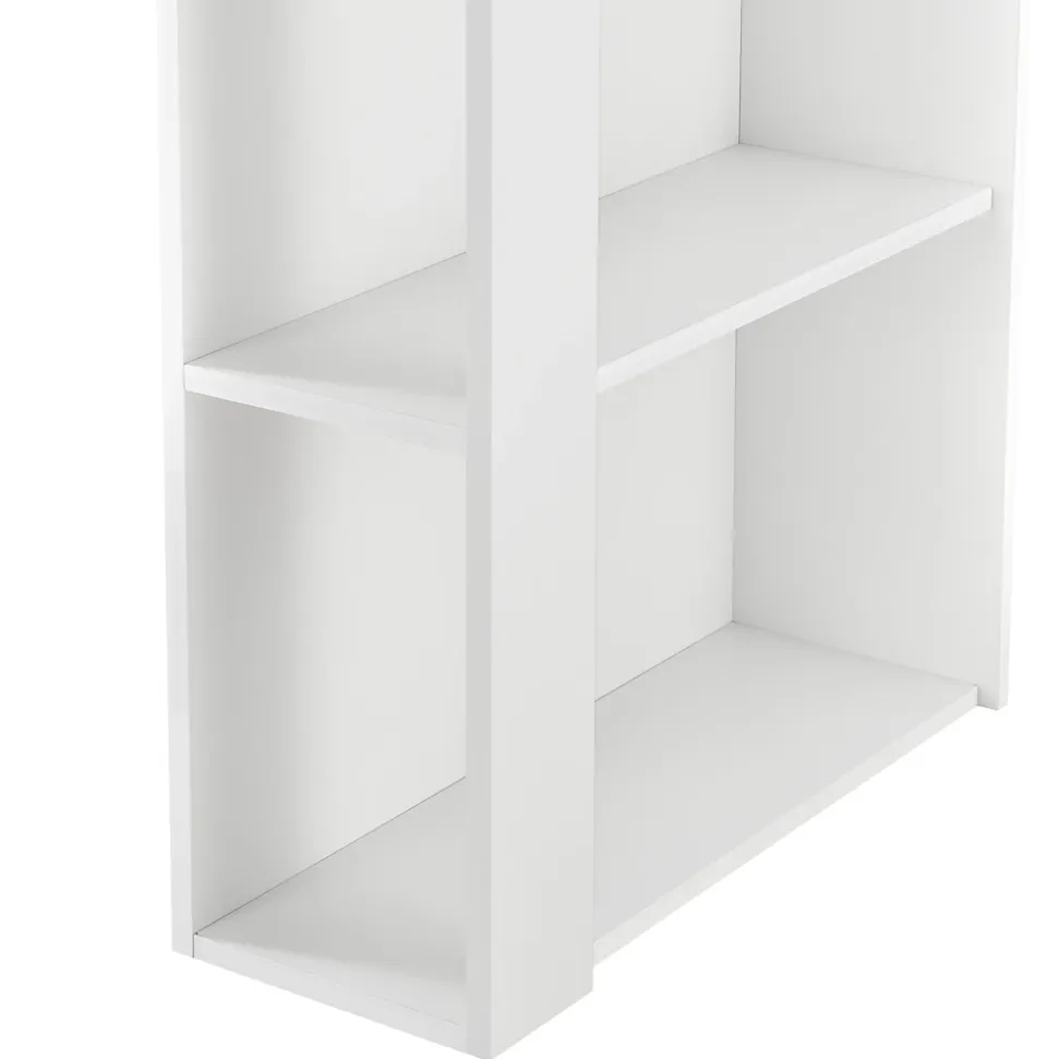 Table de Bar Danderyd 3 Etagères 120x60x106 cm Blanc en.casa