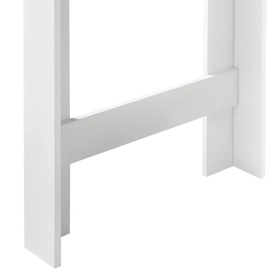 Table de Bar Danderyd 3 Etagères 120x60x106 cm Blanc en.casa