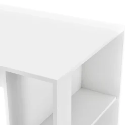 Table de Bar Danderyd 3 Etagères 120x60x106 cm Blanc en.casa