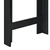 Table de Bar Danderyd 3 Etagères 120x60x106 cm Noir Chêne Foncé en.casa