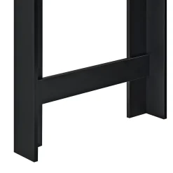 Table de Bar Danderyd 3 Etagères 120x60x106 cm Noir Chêne Foncé en.casa