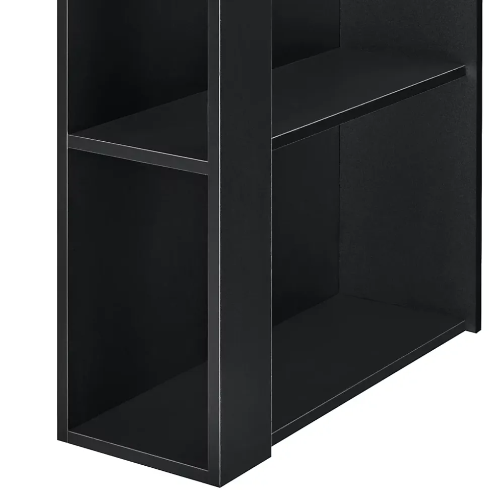 Table de Bar Danderyd 3 Etagères 120x60x106 cm Noir Chêne Foncé en.casa
