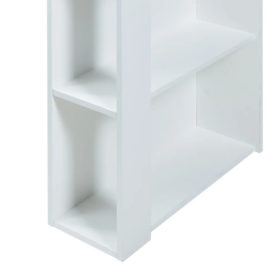 Table de Bar Danderyd 3 Étagères 120x60x106 cm Effet Chêne Blanc en.casa