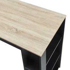 Table de Bar Danderyd 3 Étagères 120x60x106 cm Effet Chêne Noir en.casa