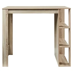Table de Bar Danderyd 3 Étagères 120x60x106 cm Effet Chêne en.casa