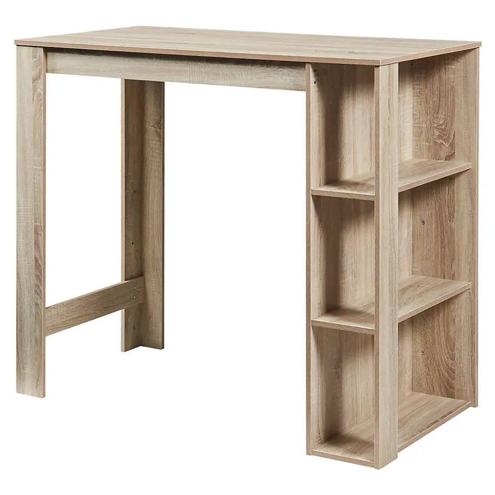 Table de Bar Danderyd 3 Étagères 120x60x106 cm Effet Chêne en.casa