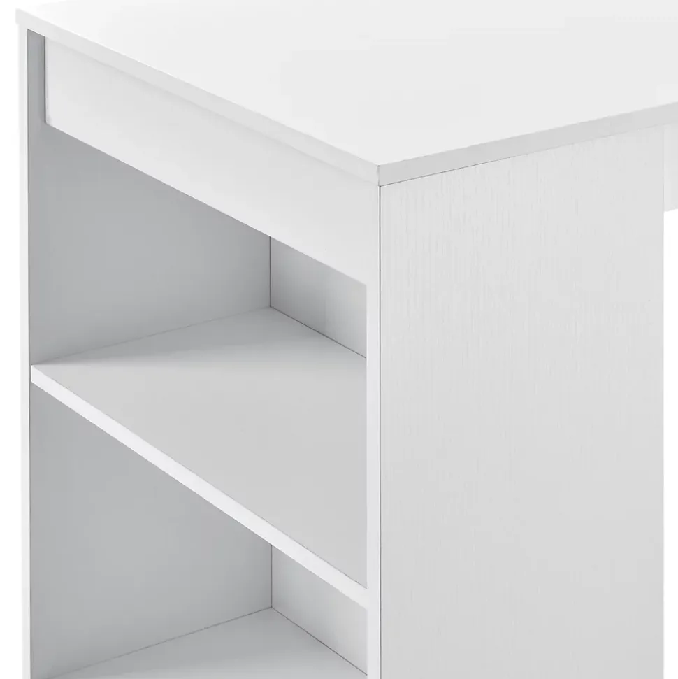 Table de Bar Kouvola 110 x 50 x 103 cm Blanc en.casa