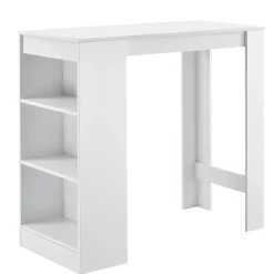 Table de Bar Kouvola 110 x 50 x 103 cm Blanc en.casa