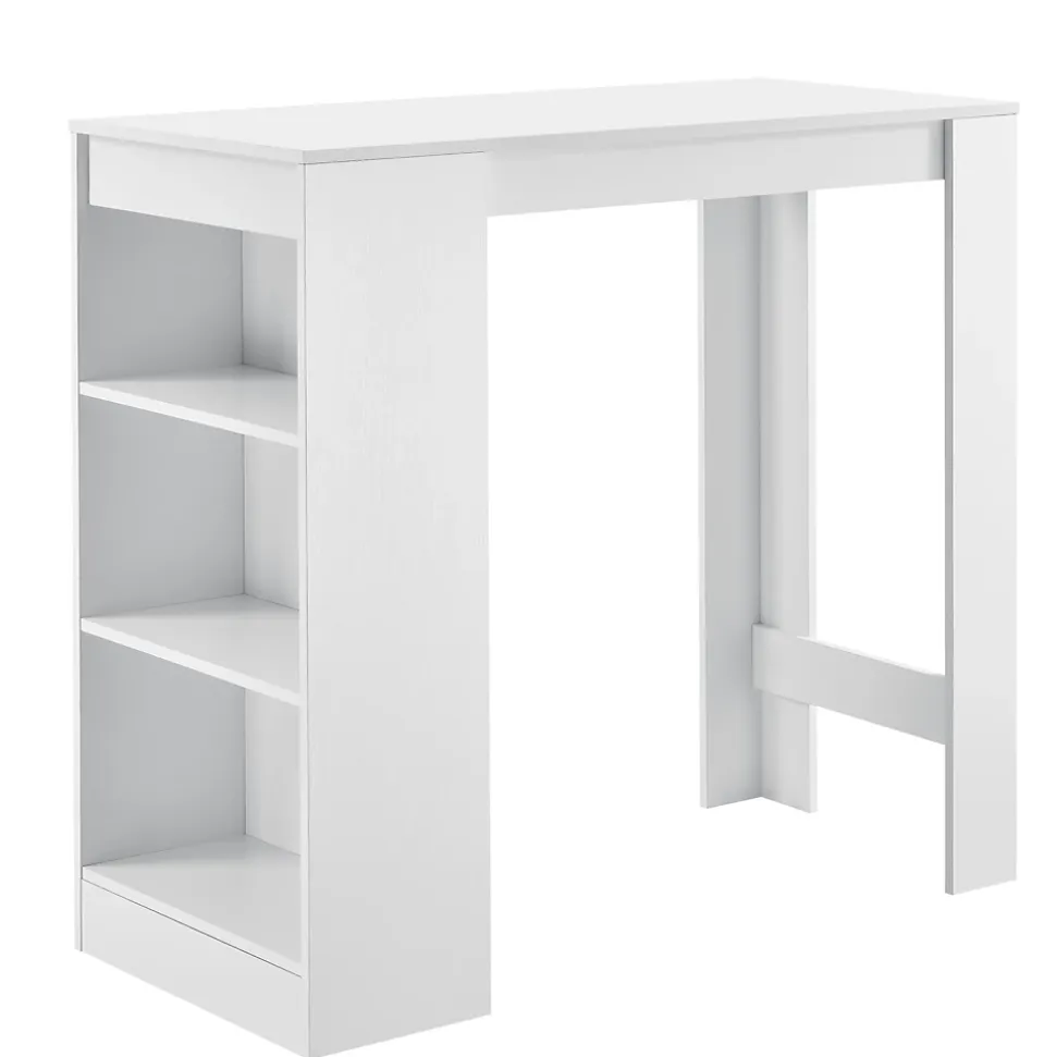 Table de Bar Kouvola 110 x 50 x 103 cm Blanc en.casa