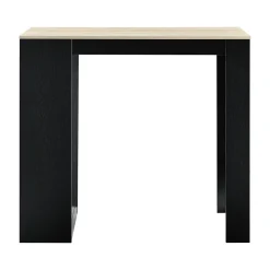 Table de Bar Kouvola 110 x 50 x 103 cm Noir Effet Chêne en.casa