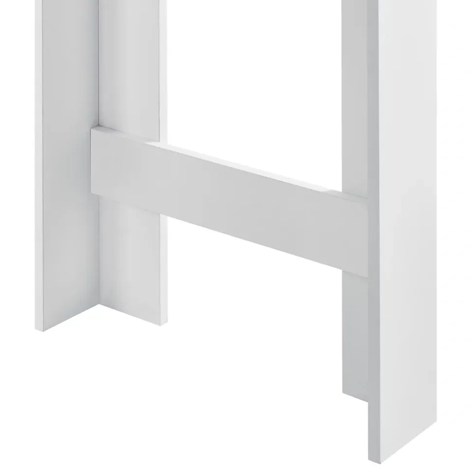 Table de Bar Kouvola 110 x 50 x 103 cm Blanc Effet Chêne en.casa
