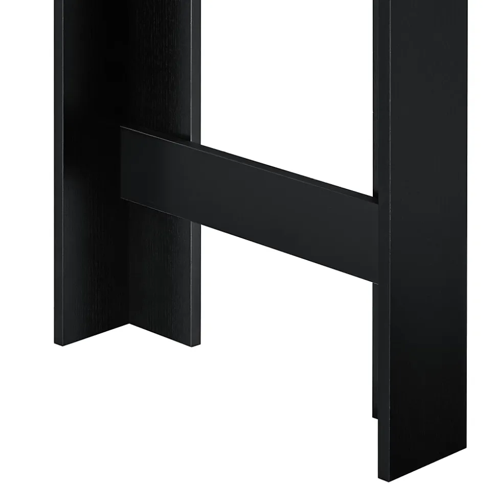 Table de Bar Kouvola 110 x 50 x 103 cm Noir Effet Noyer en.casa