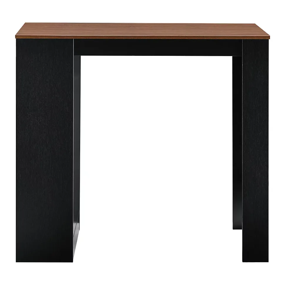 Table de Bar Kouvola 110 x 50 x 103 cm Noir Effet Noyer en.casa