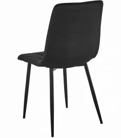 Table de bricolage VALORA NP 120x80 avec ensemble de 4 chaises noires TYRA