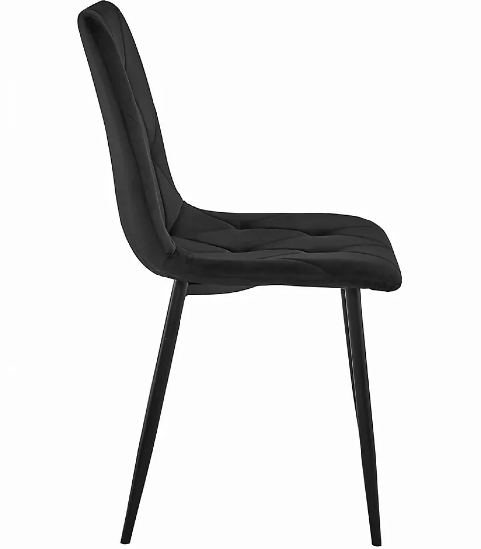 Table de bricolage VALORA NP 120x80 avec ensemble de 4 chaises noires TYRA