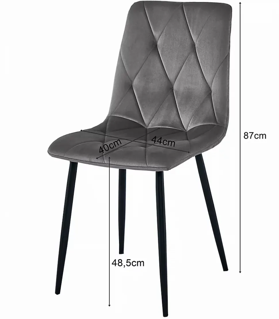 Table de bricolage VALORA NP 120x80 avec ensemble de 4 chaises noires TYRA
