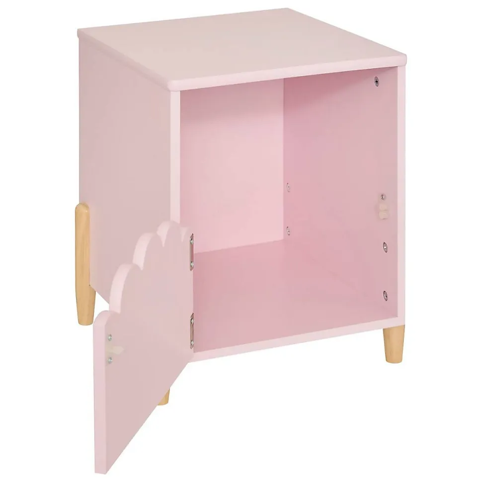 Table de chevet enfant Douceur rose 35,5x40cm - Atmosphera