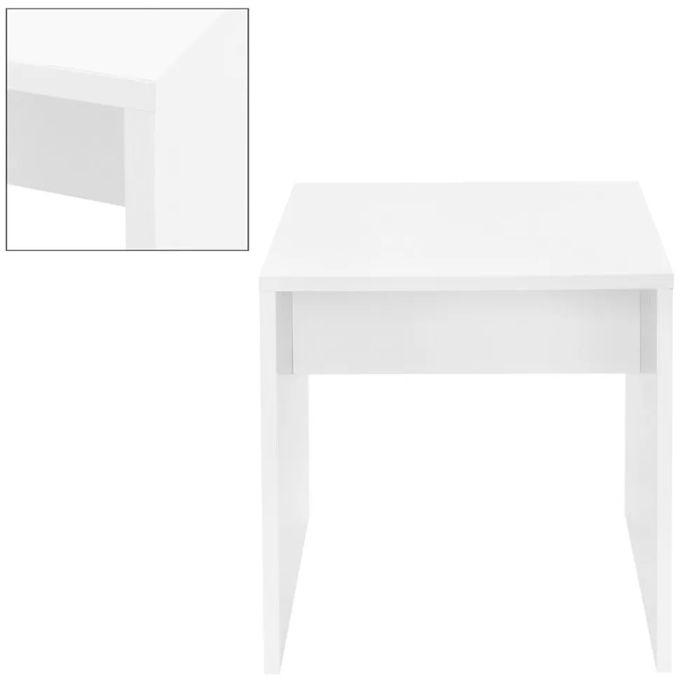 Table de maquillage avec LED coiffeuse MDF blanc miroir et tabouret 90x38x137 cm