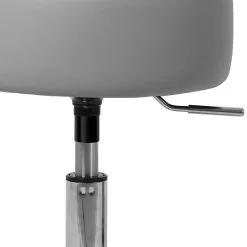 Table de maquillage d'angle coiffeuse avec miroir et LED + tabouret gris clair