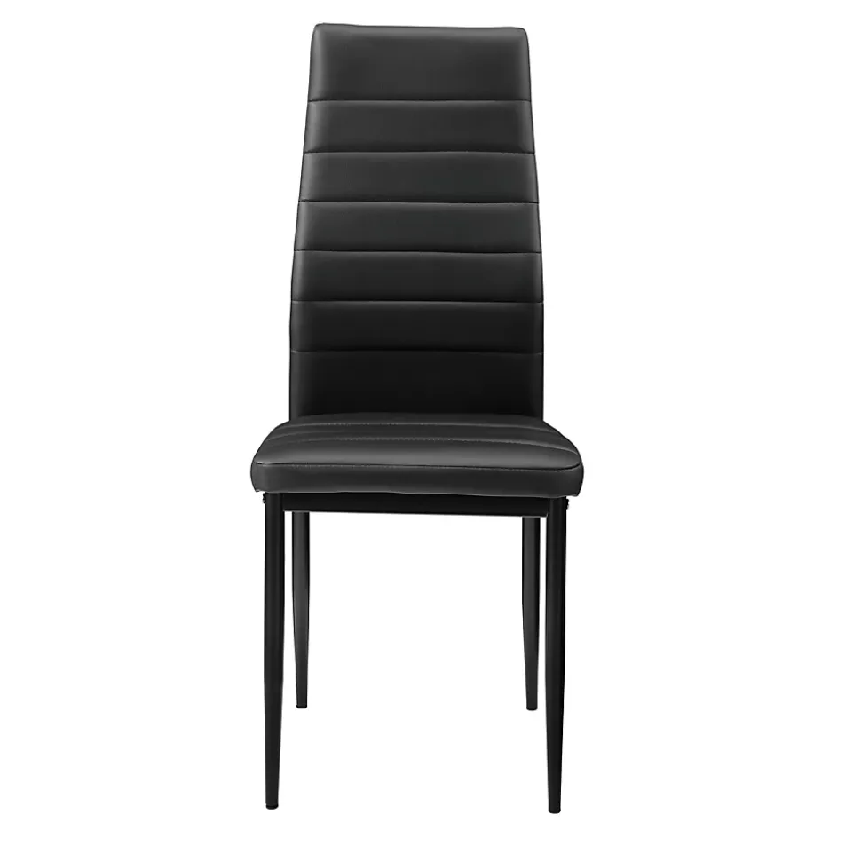 Table de salle à manger avec 4 chaises noir en.casa
