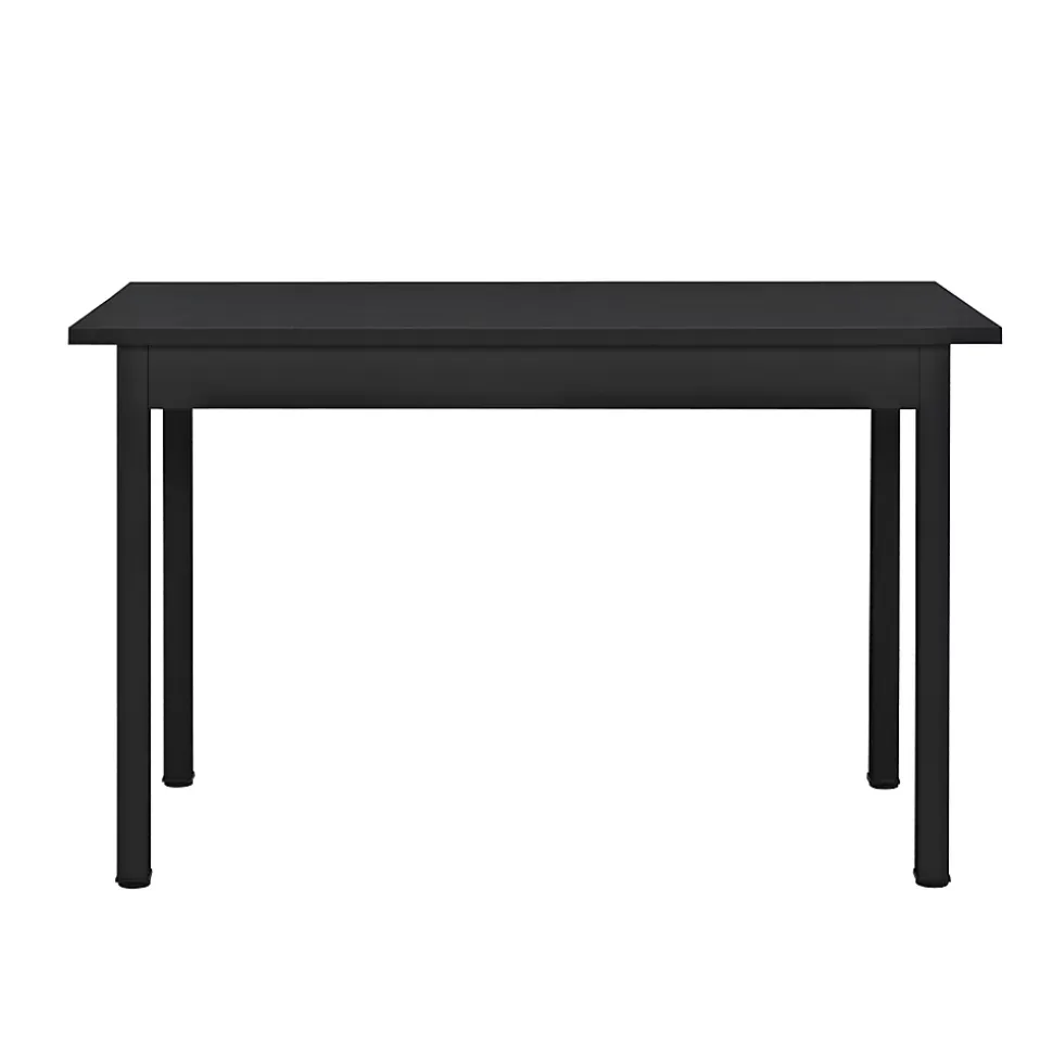 Table de salle à manger avec 4 chaises noir en.casa