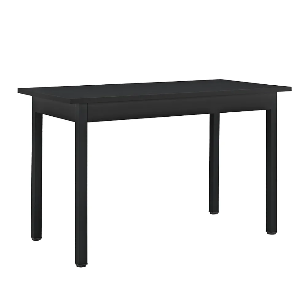 Table de salle à manger avec 4 chaises noir en.casa