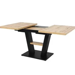 Table de salle à manger extensible effet bois 118-157cm