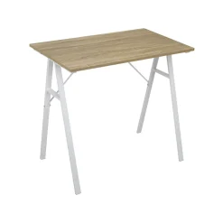 Table d'ordinateur Bureau de jeu Gaming Moderne en Acier Bois beige