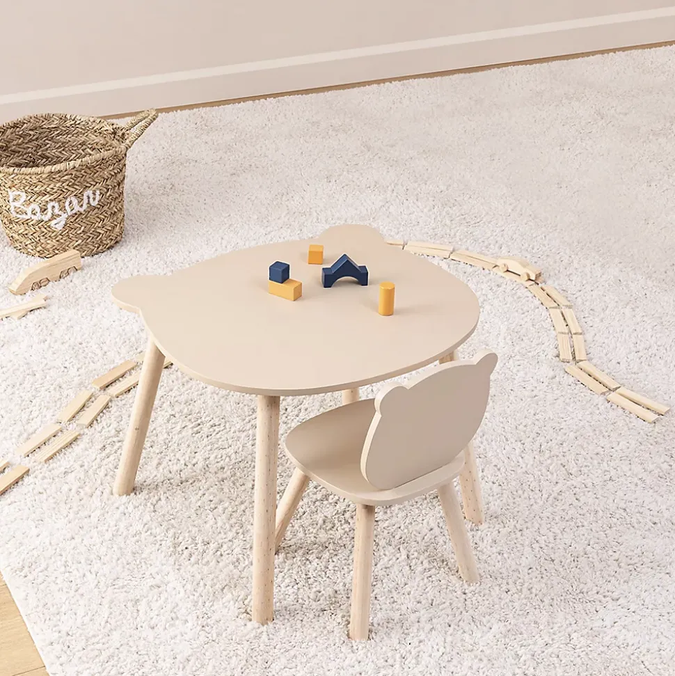 Table enfant Douceur beige D60cm - Atmosphera