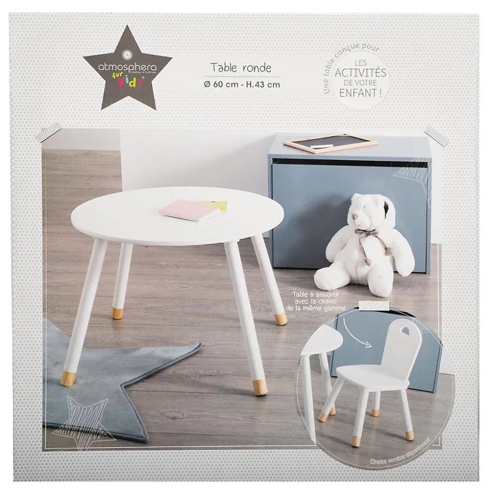 Table enfant Douceur blanche - Atmosphera