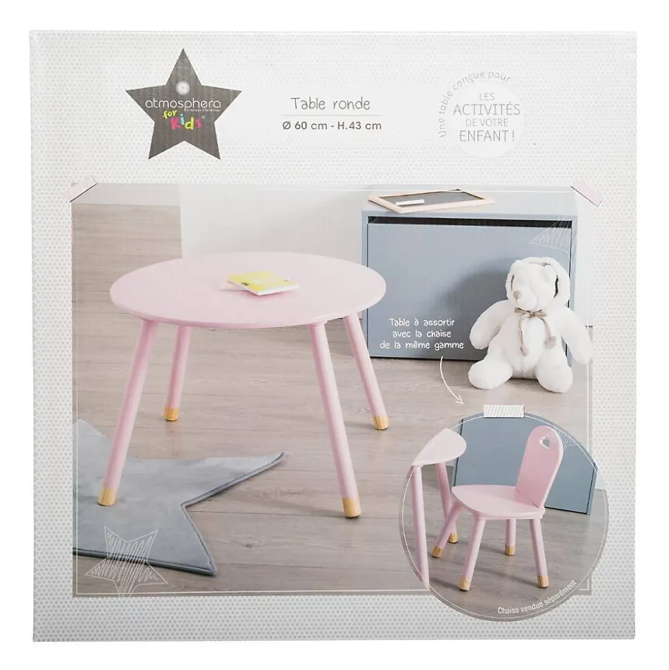 Table enfant Douceur rose - Atmosphera