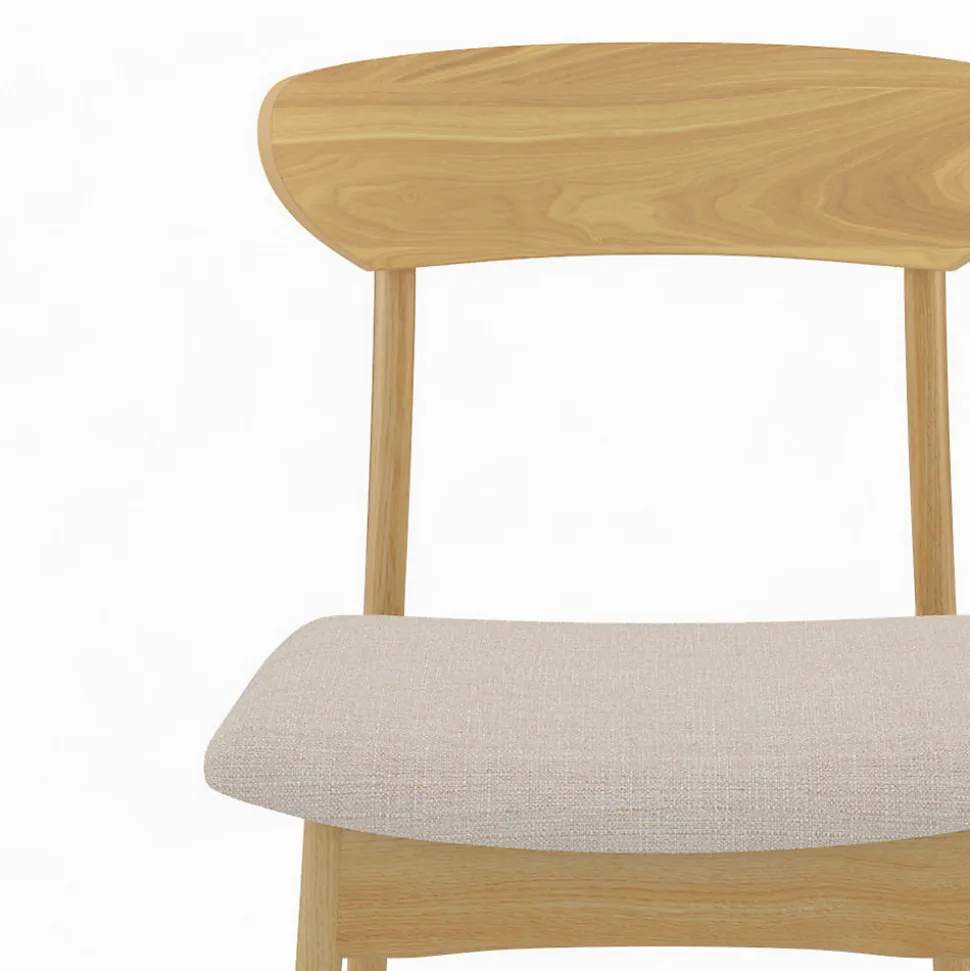 Table et chaises en bois clair 6 personnes - Eddy