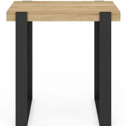 Table haute de bar PHOENIX bois et noir 90 cm