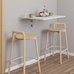 Table murale EXPRESS rabattable 2 personnes blanc L. 70 cm