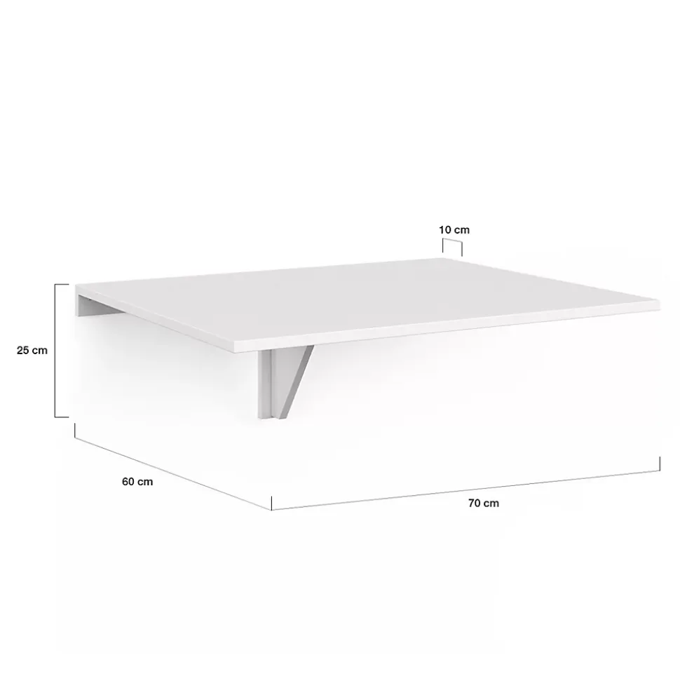 Table murale EXPRESS rabattable 2 personnes blanc L. 70 cm