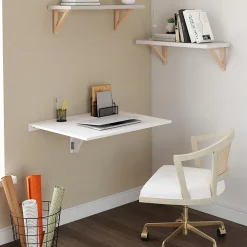 Table murale EXPRESS rabattable 2 personnes blanc L. 70 cm
