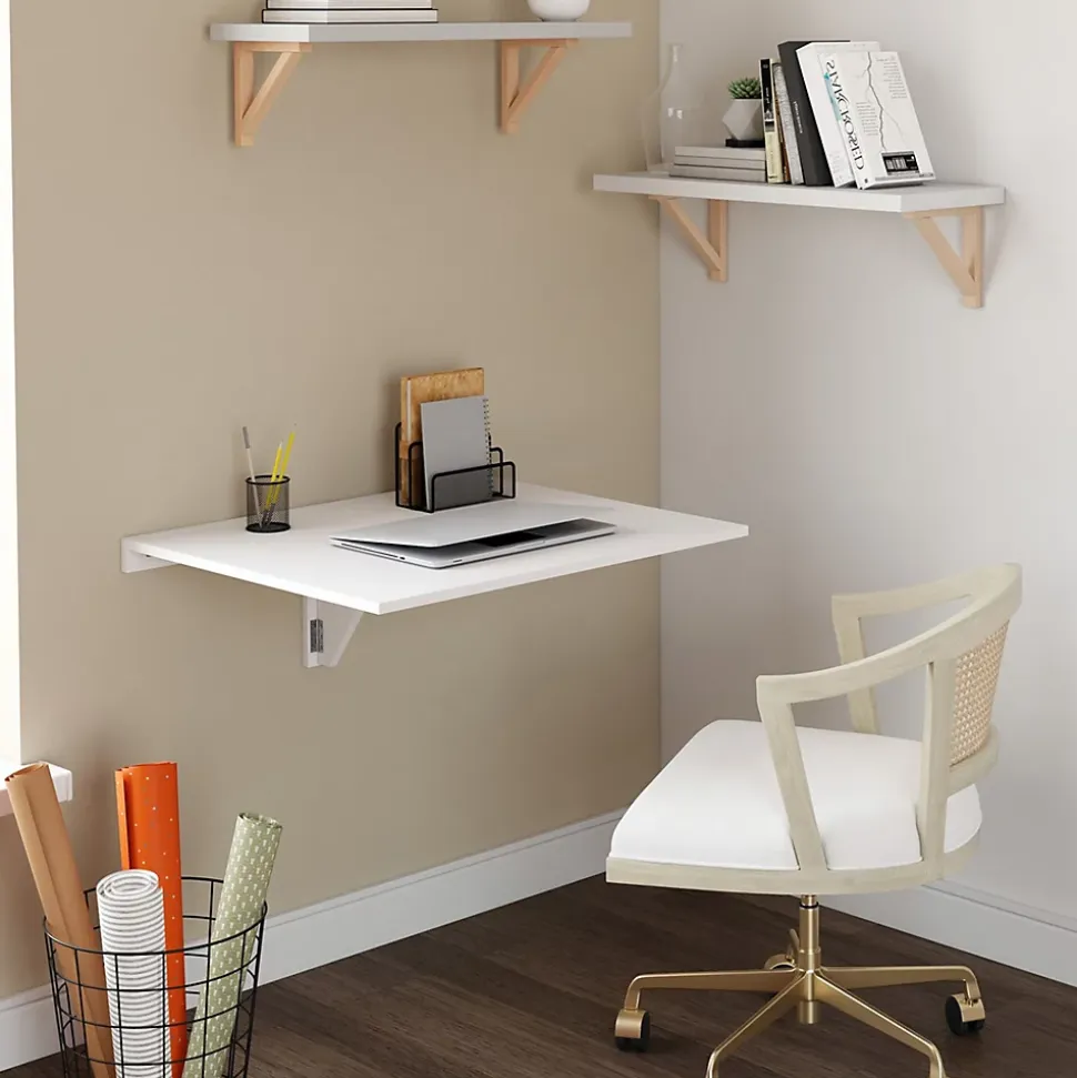 Table murale EXPRESS rabattable 2 personnes blanc L. 70 cm