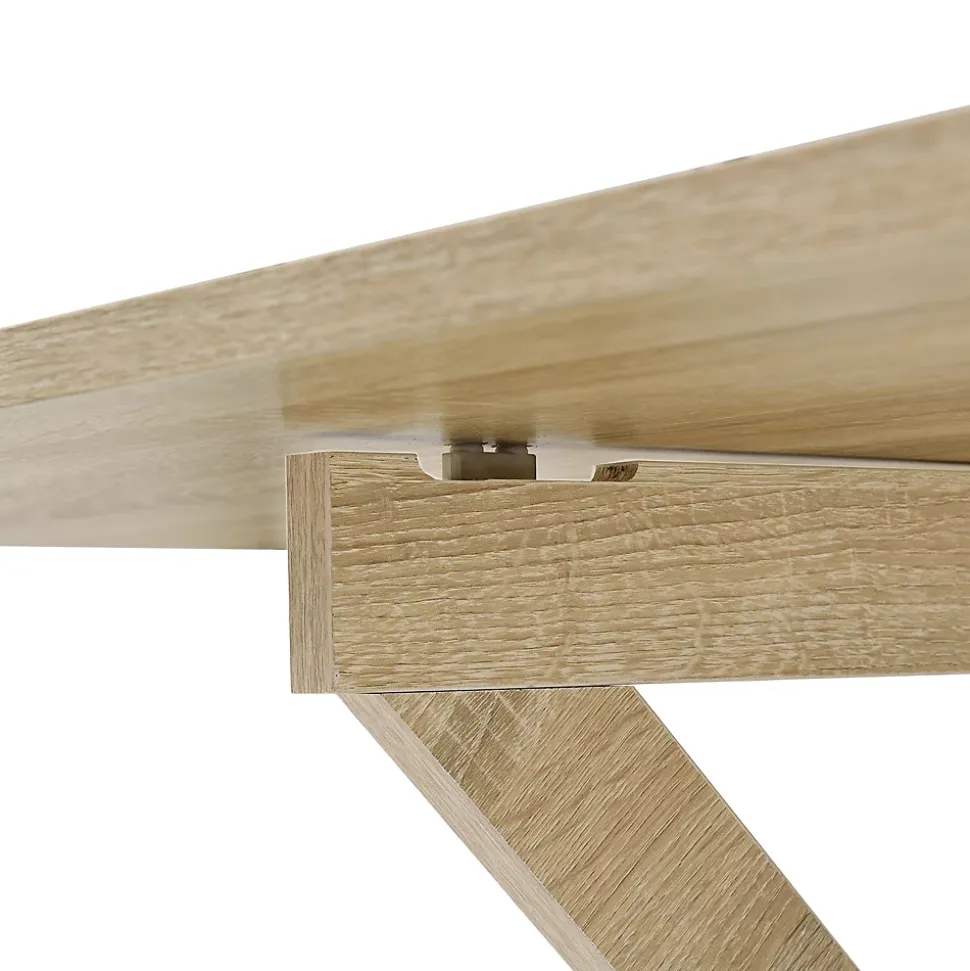 Table murale rabattable 100 x 60 x 58 cm effet chêne de Sonoma en.casa