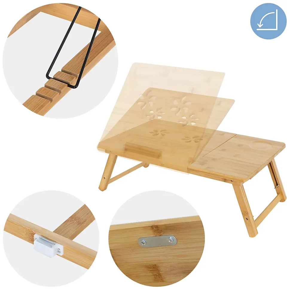 Table pour Ordinateur Portable pour Lit/Sofa, en Bambou