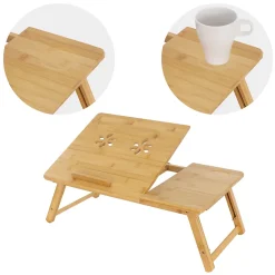 Table pour Ordinateur Portable pour Lit/Sofa, en Bambou