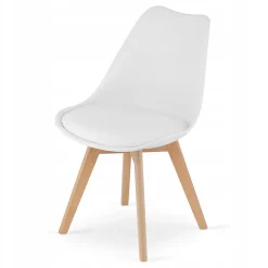Table rectangulaire Valora YURO 120x80 blanche + 4 chaises RIKX blanches