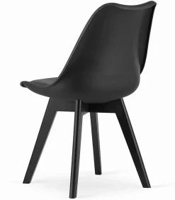 Table rectangulaire VALORA avec 4 chaises RIXK noires x4