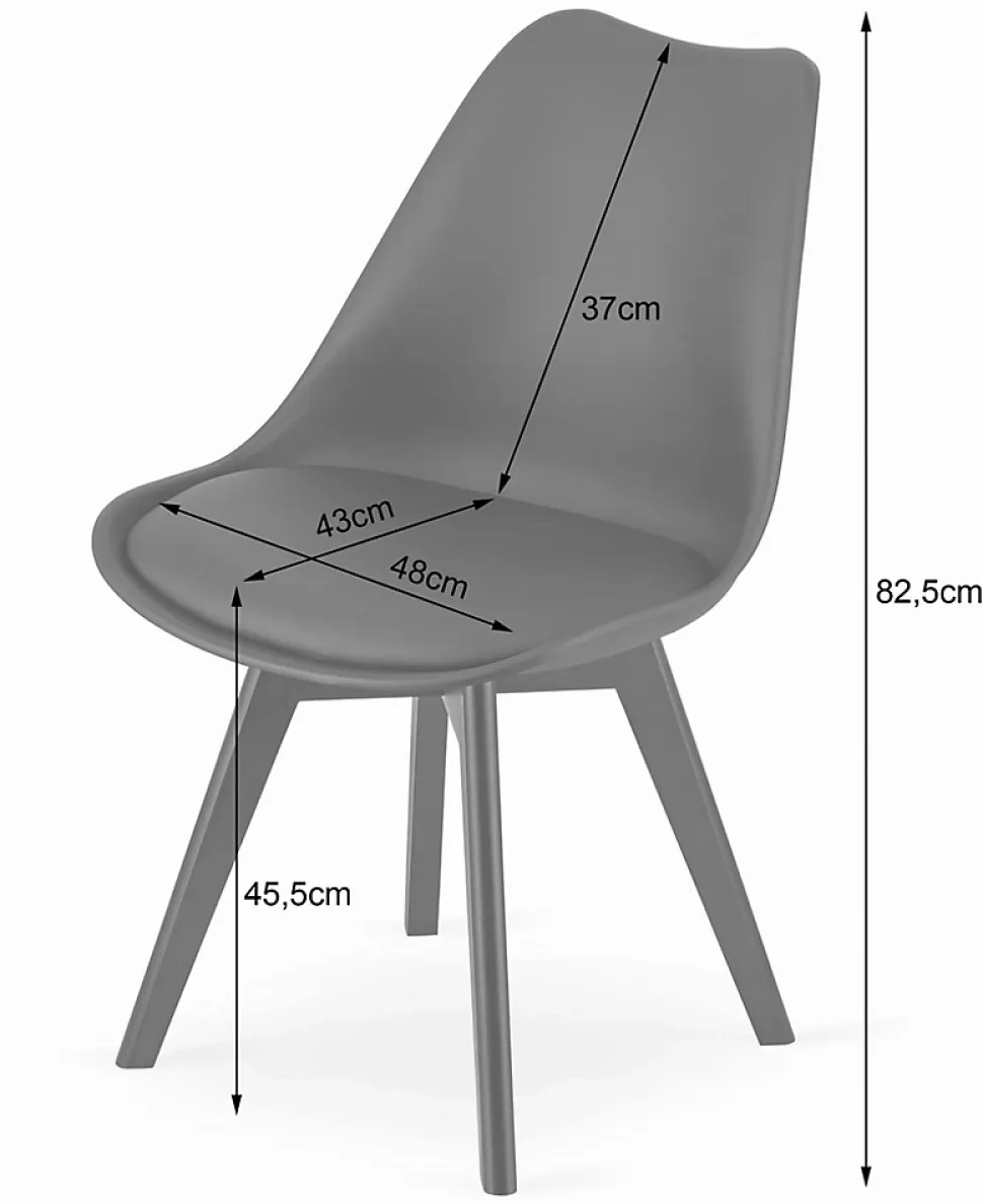 Table rectangulaire VALORA avec 4 chaises RIXK noires x4