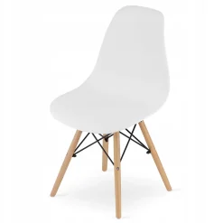 Table rectangulaire Valora YURO 120x80 blanche + 6 chaises OSAKA blanches