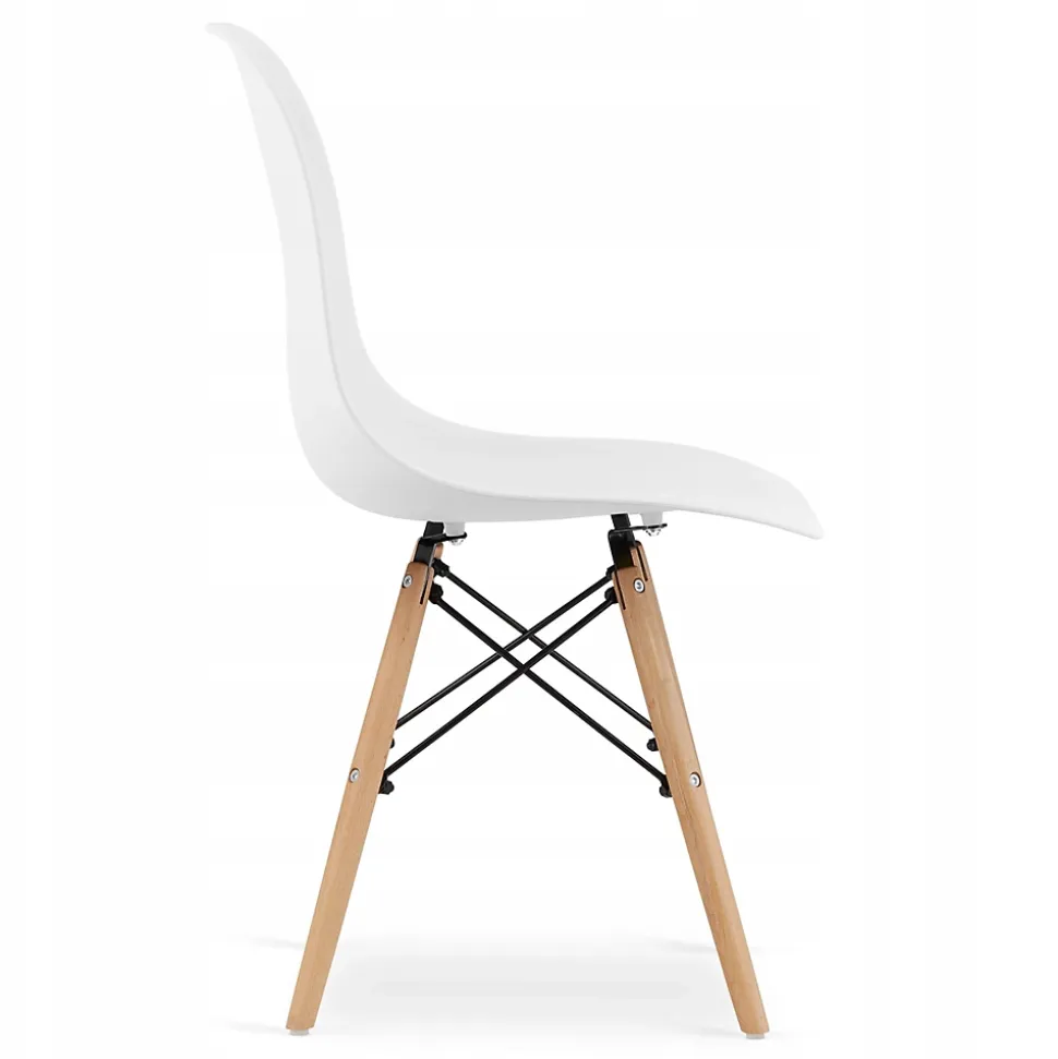 Table rectangulaire Valora YURO 120x80 blanche + 6 chaises OSAKA blanches