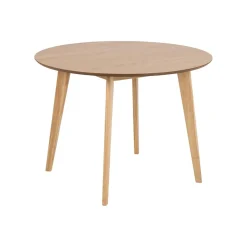 Table ronde en chêne D105 + 4 chaises chêne - LETA