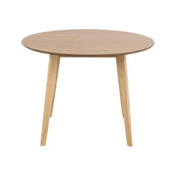 Table ronde en chêne D105 + 4 chaises chêne - LETA