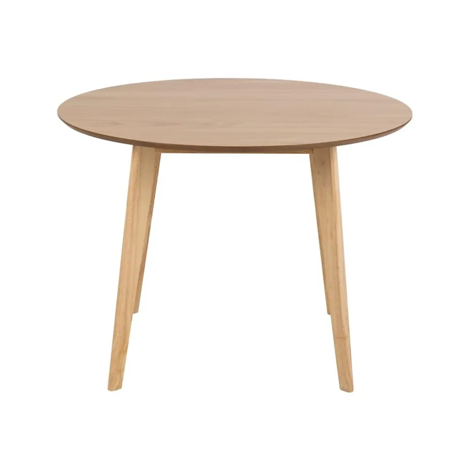 Table ronde en chêne D105 + 4 chaises chêne - LETA