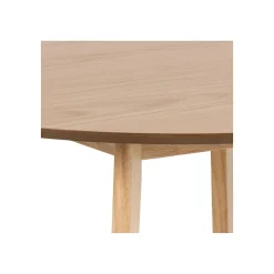 Table ronde en chêne D105 + 4 chaises chêne - LETA