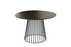 Table ronde en manguier et métal noir 4 personnes D120 - HAZEL